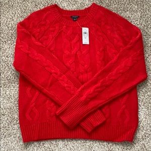 Ann Taylor Cable Knit Crewneck Sweater NWT